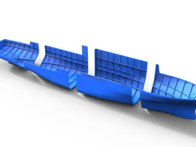 Hull for Meteor ship model 3D print model