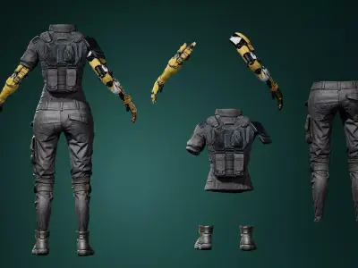 Sci-fi cloth Nyra 3D model