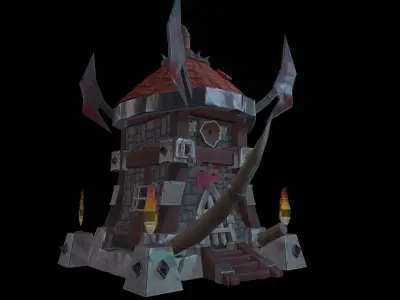ORC TOWER  Free low-poly 3D model