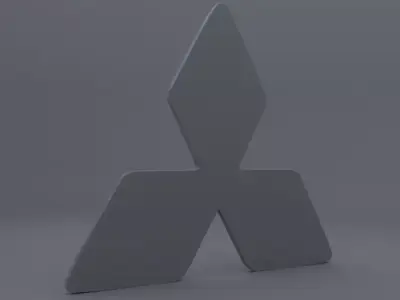 mitsubishi logo 3D model
