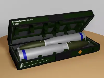  Ammunition HE 105mm Free 3D model