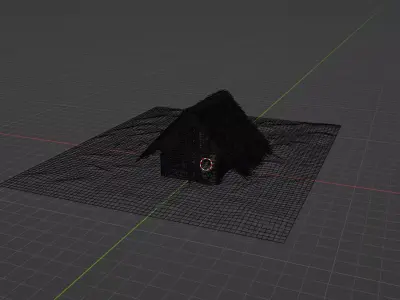 Wooden Pithouse 3D model