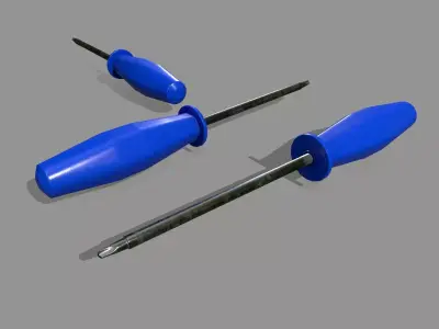 screwdriver Low-poly 3D model 49