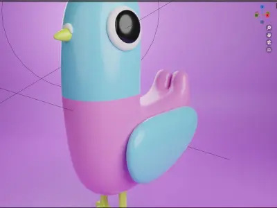 Mesmerizing Avian Elegance in Blender Free 3D model