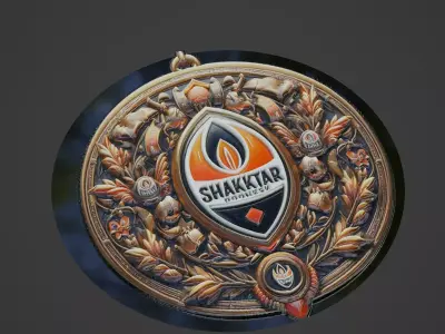 Shakhtar Donetsk Football Medallion 3D print model