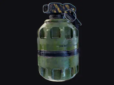 FRAGMENTATION GRENADE Low-poly 3D model