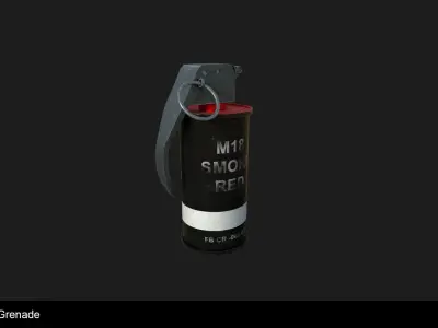 M18 Smoke Grenade Low-poly 3D model get