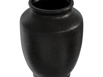  Eno Ceramic Barrel Vase Model, Black 