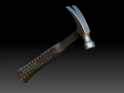 16 ounce Estwing claw hammer 3D model