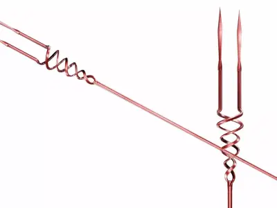 Spiral spear 3D model
