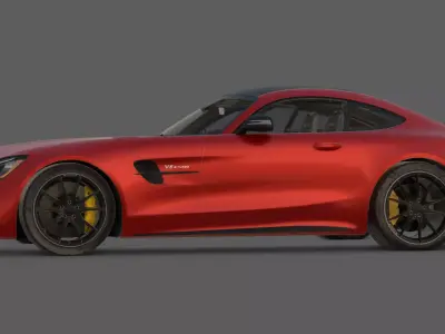 2017 Mercedes-Benz AMG GT R 3D Model  Red Hell Beast  3D model
