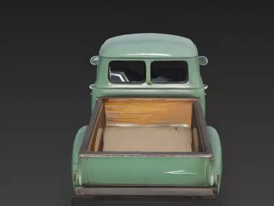 Realistic 50s Classic Pickup Truck 3d model Low-poly 3D model