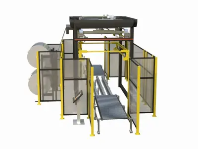 Stretch hooder Industrial Machine Low-poly 3D model