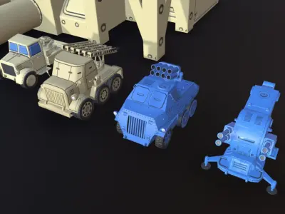Military pack Low-poly 3D model purchase