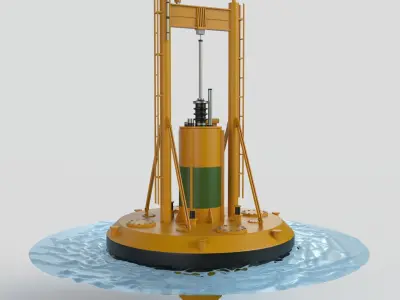 Wave Power Station 3D model
