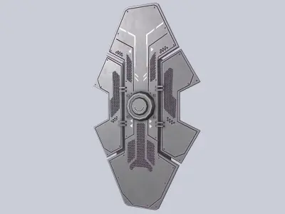 Sci fi shield Low-poly 3D model