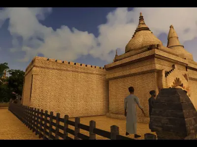 Bagan Budha temple  Low-poly 3D model