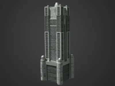 SciFi Building 3 Low-poly 3D model