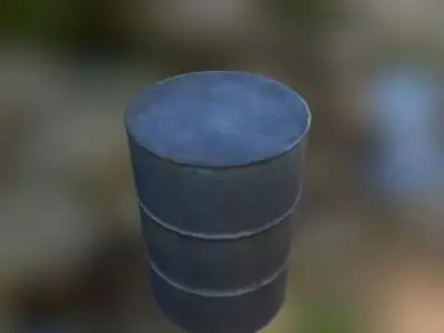 Oil Drum Free low-poly 3D model buy