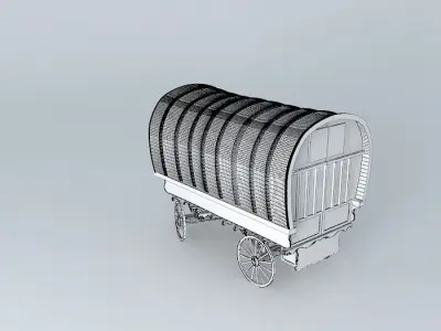 Romany OPEN-LOT Style Caravan Free 3D model