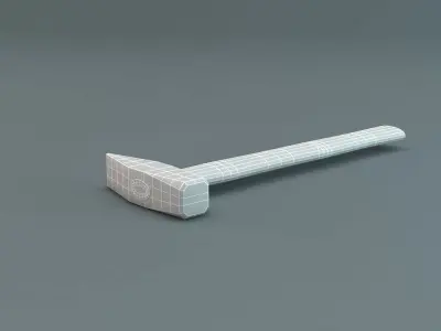 Hammer with wooden handle Free 3D model purchase