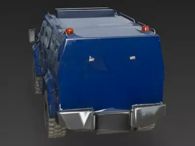 Heavy Urban Armored SUV 3D Model Low-poly 3D model