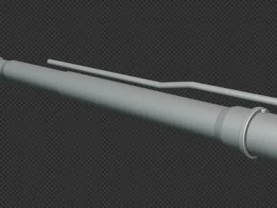 AR-15 Mid-Length Socom Profile Barrel Low-poly 3D model