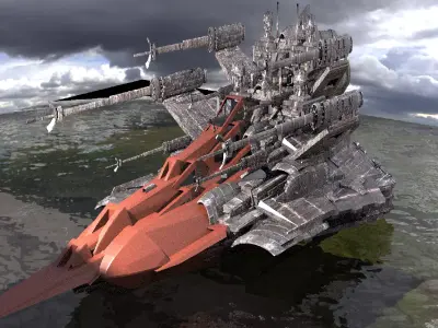 Arch Assassin Cruiser Ship 2  3D model