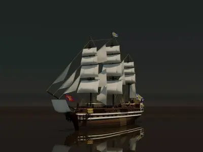 Sailing ship 3D model buy