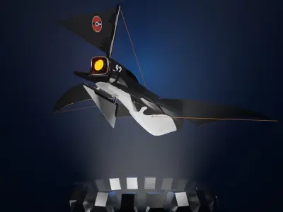Spaceship Aircraft model with textures 3D model