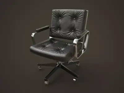 Office chair Low-poly 3D model