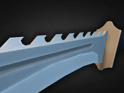 Combat Knife Low-poly 3D model shop