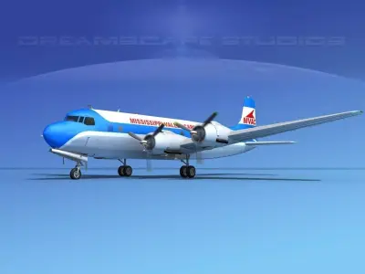 Douglas DC-6 Mississippi Valley Cargo 3D model