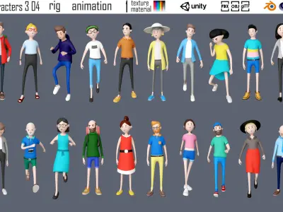 cartoon characters 3 04 