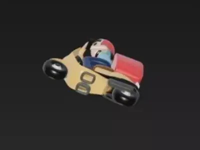 Delivery Woman on Vespa 3D Model 3D print model