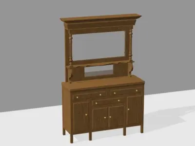 Antique Dining Room Suite 3D model