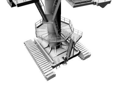 crane Low-poly 3D model 2