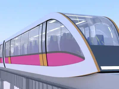 Monorail train concept 2023 IV 3D model