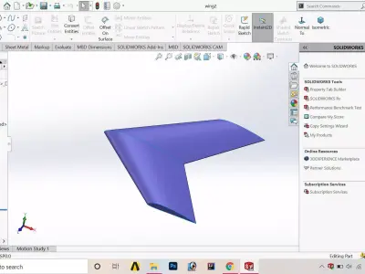 Tapered wing 3D model