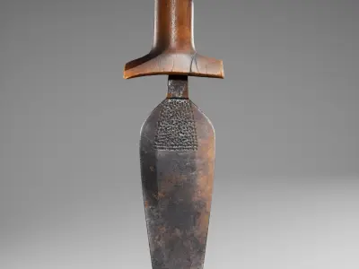 Mangbetu Knife PBR Game Ready Model Low-poly 3D model