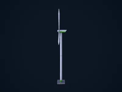 Turbine Wind Low-poly 3D model