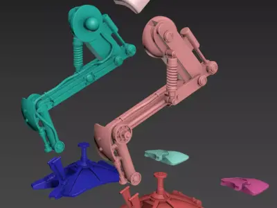 Chicken Panzer Recon Poseable Set 32mm 3D print model