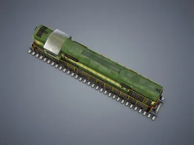 Locomotive train Low-poly 3D model purchase