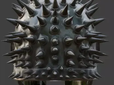 Wasteland Gladiator Spike Helmet 3D Model Low-poly 3D model