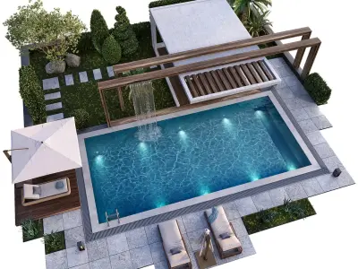 Swimming Pool 10 3D model buy