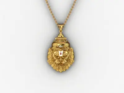 PENDANTS gold lion pendant 3D print model