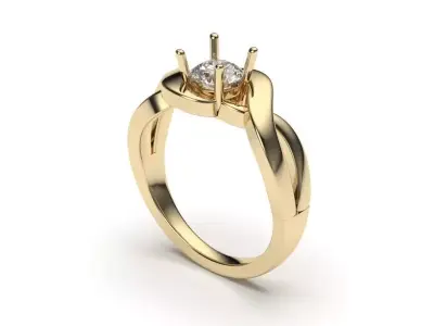 solitaire with ring sizes  8 part S101 3D print model