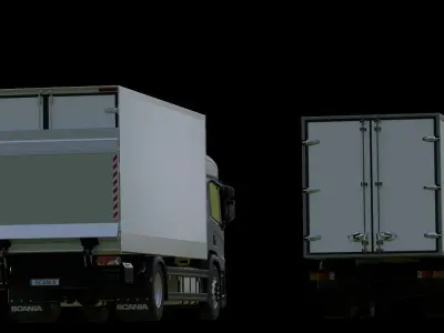 truck two trucks Low-poly 3D model