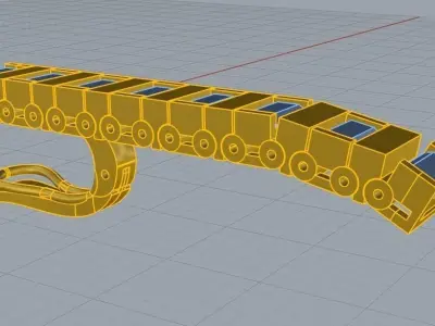 Baguette Clip On Earring 2431 3D print model