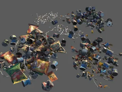 Trash 3D model get